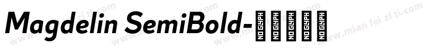 Magdelin SemiBold字体转换